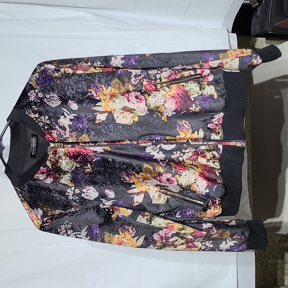 Women's Floral Ecru Studios bomber jacket